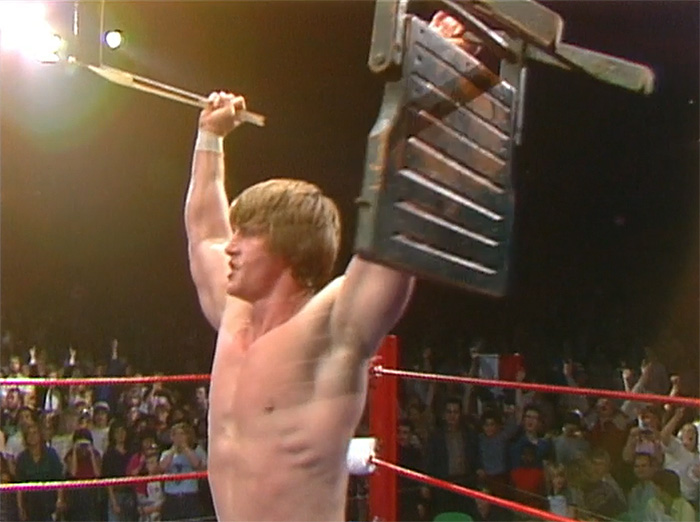 Kevin Von Erich takes a seat